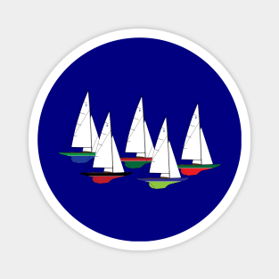 Dragon Class Sailboats Racing Magnet